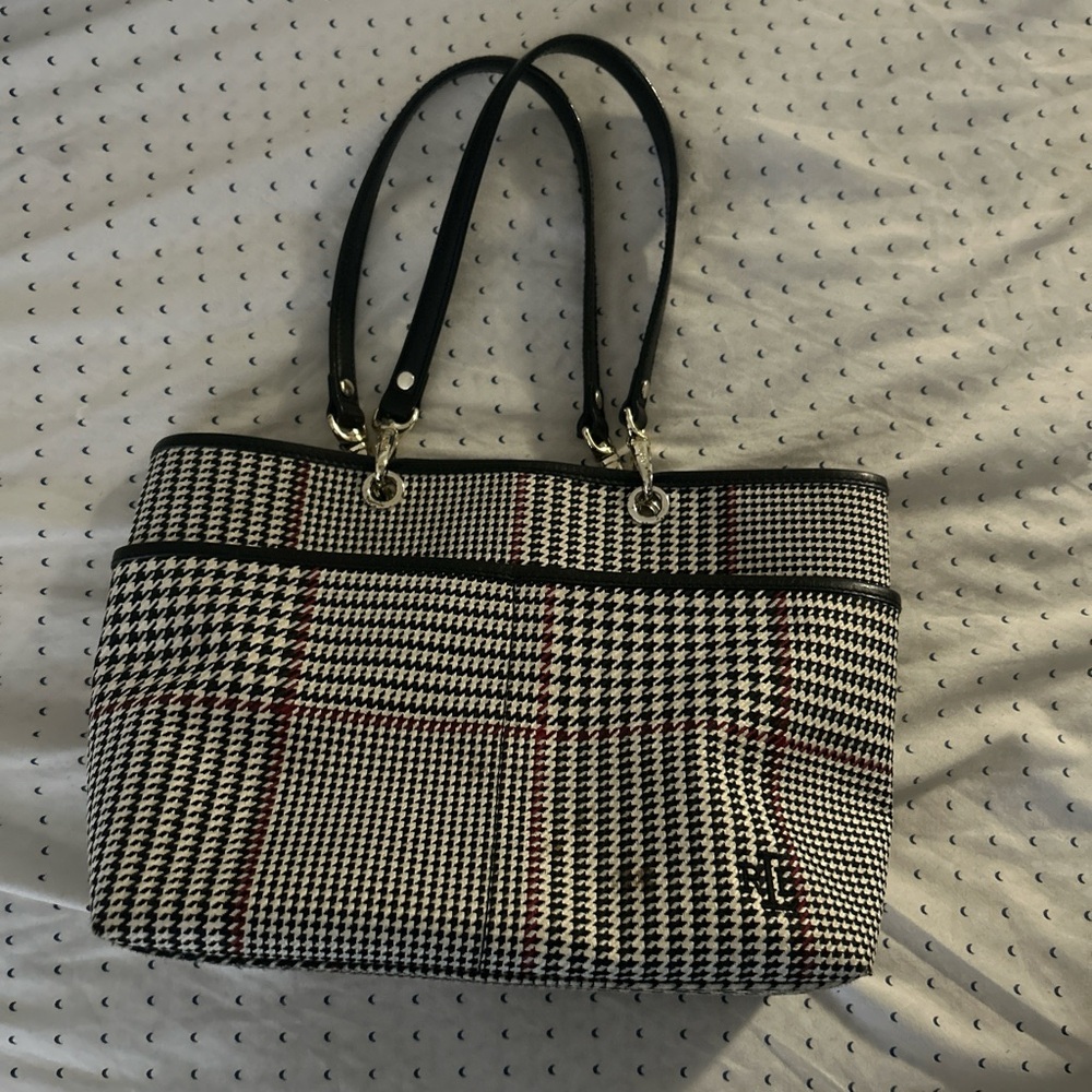 Ralph Lauren Black Shoulder Bag with Structured Design